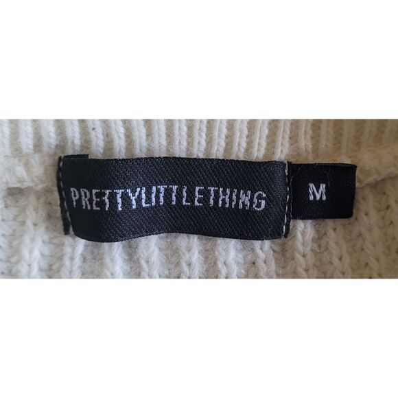 Knitted Sleeveless Sweater Off White Top by Pretty Little Thing (M) - Picture 3 of 3